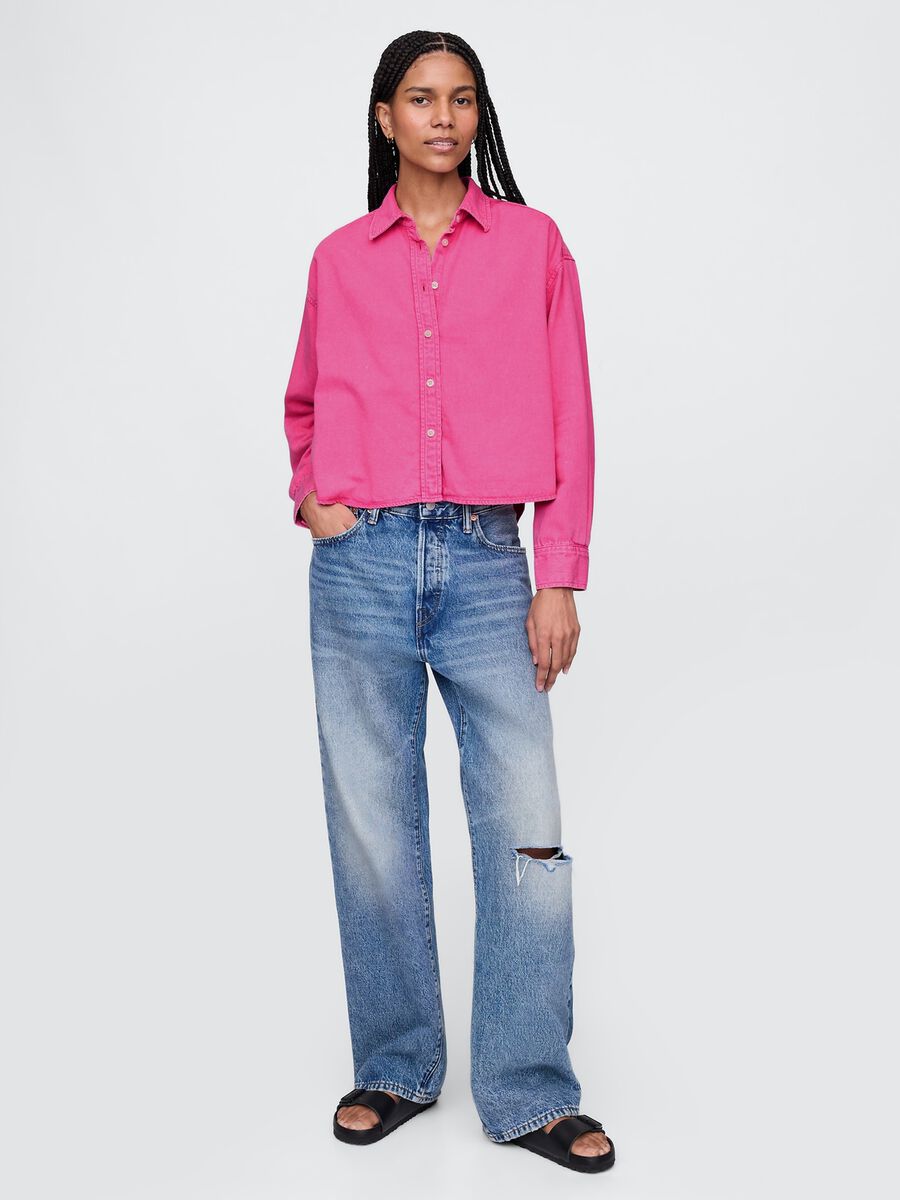 Camicia oversize rosa Donna_2
