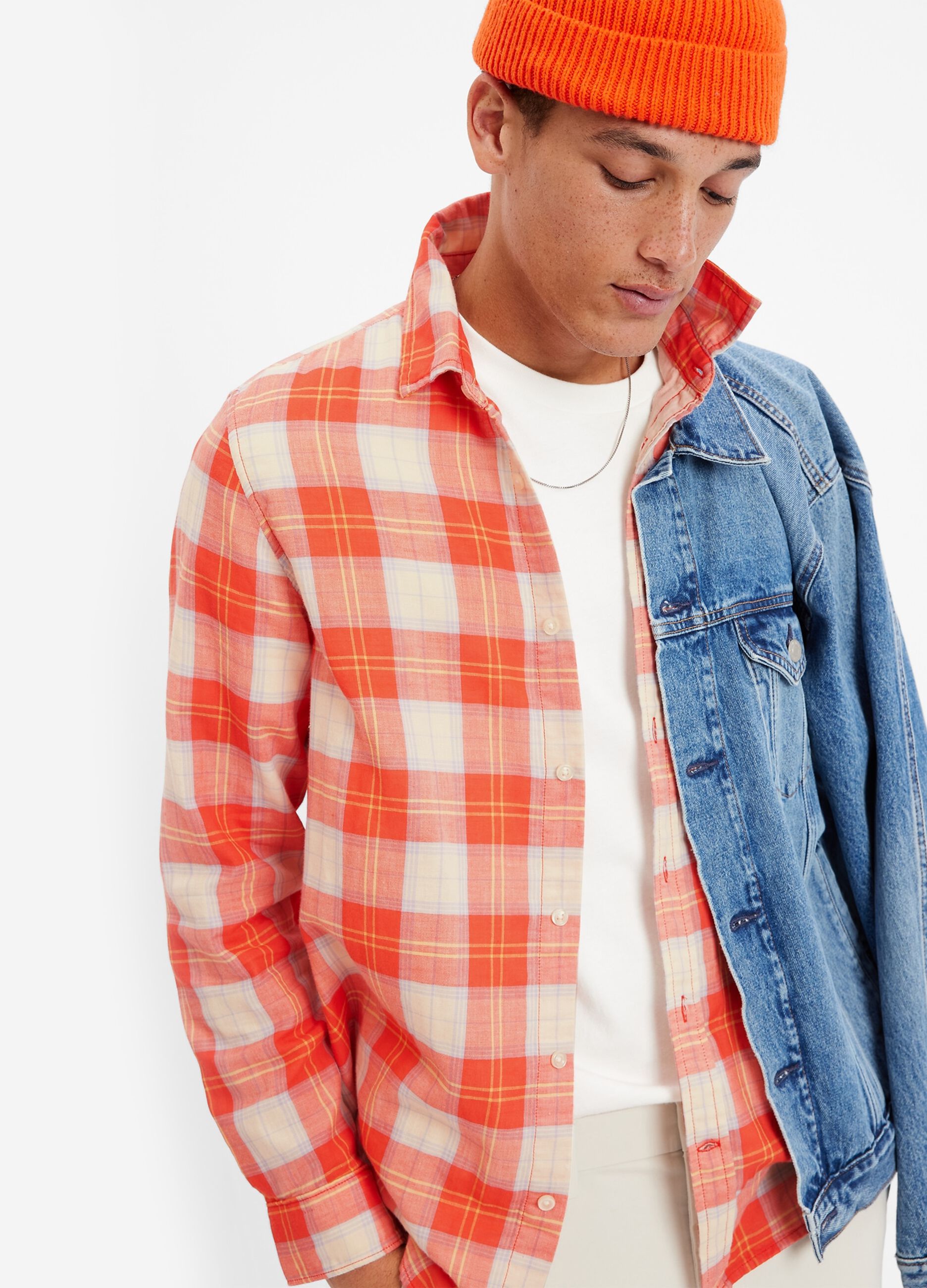 Checked shirt with pocket