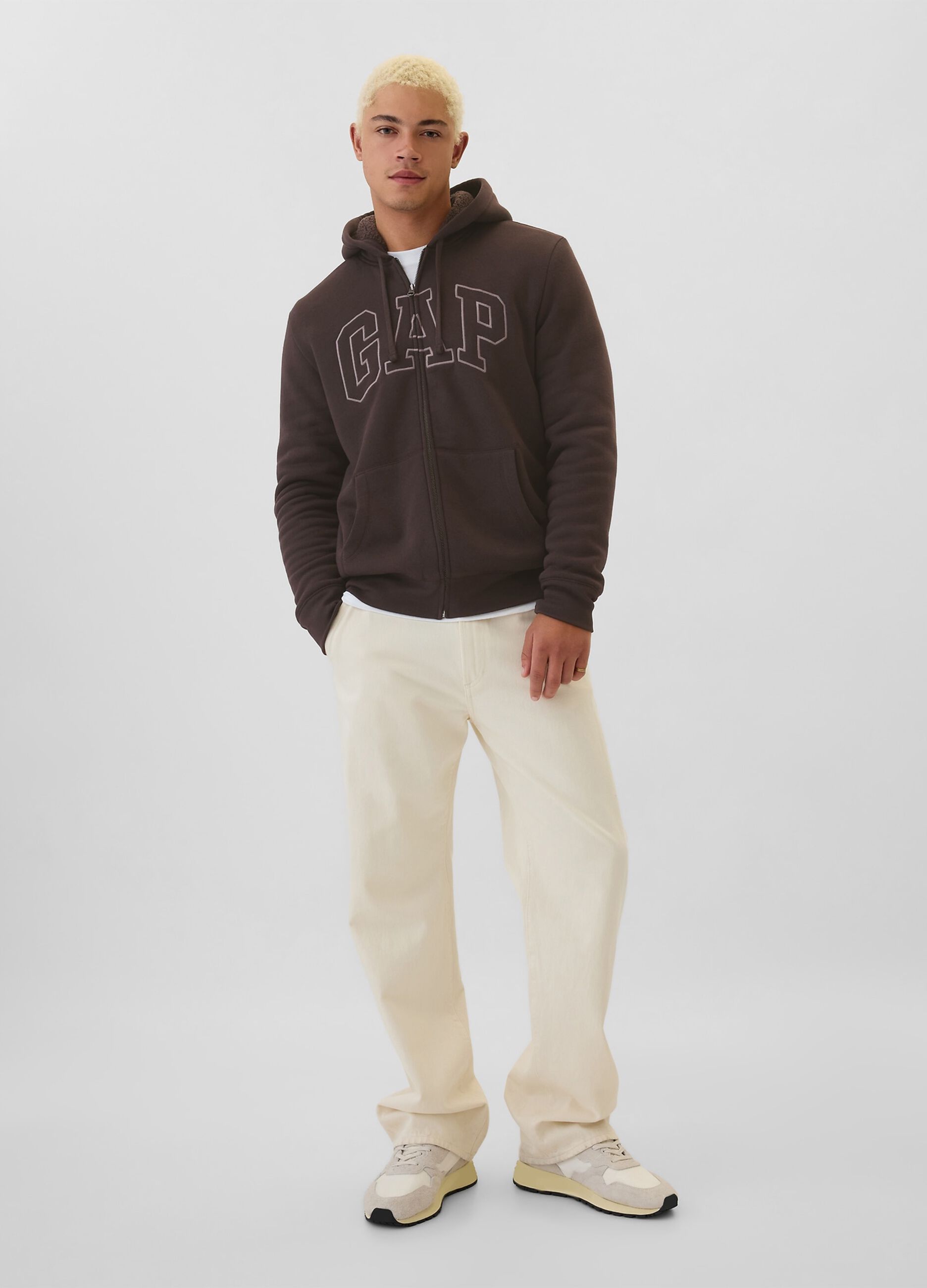 Felpa con cappuccio ricamo logo_1