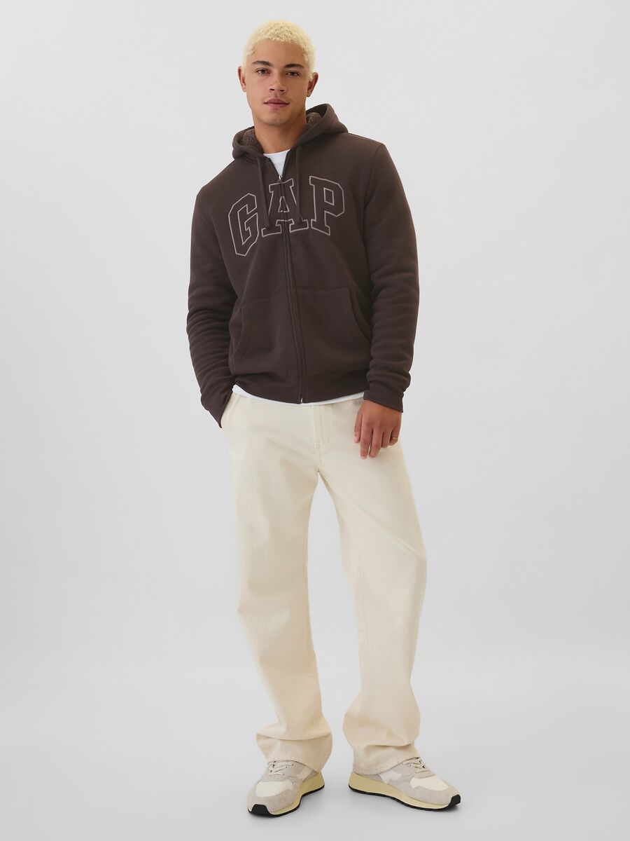 Felpa con cappuccio ricamo logo Uomo_1