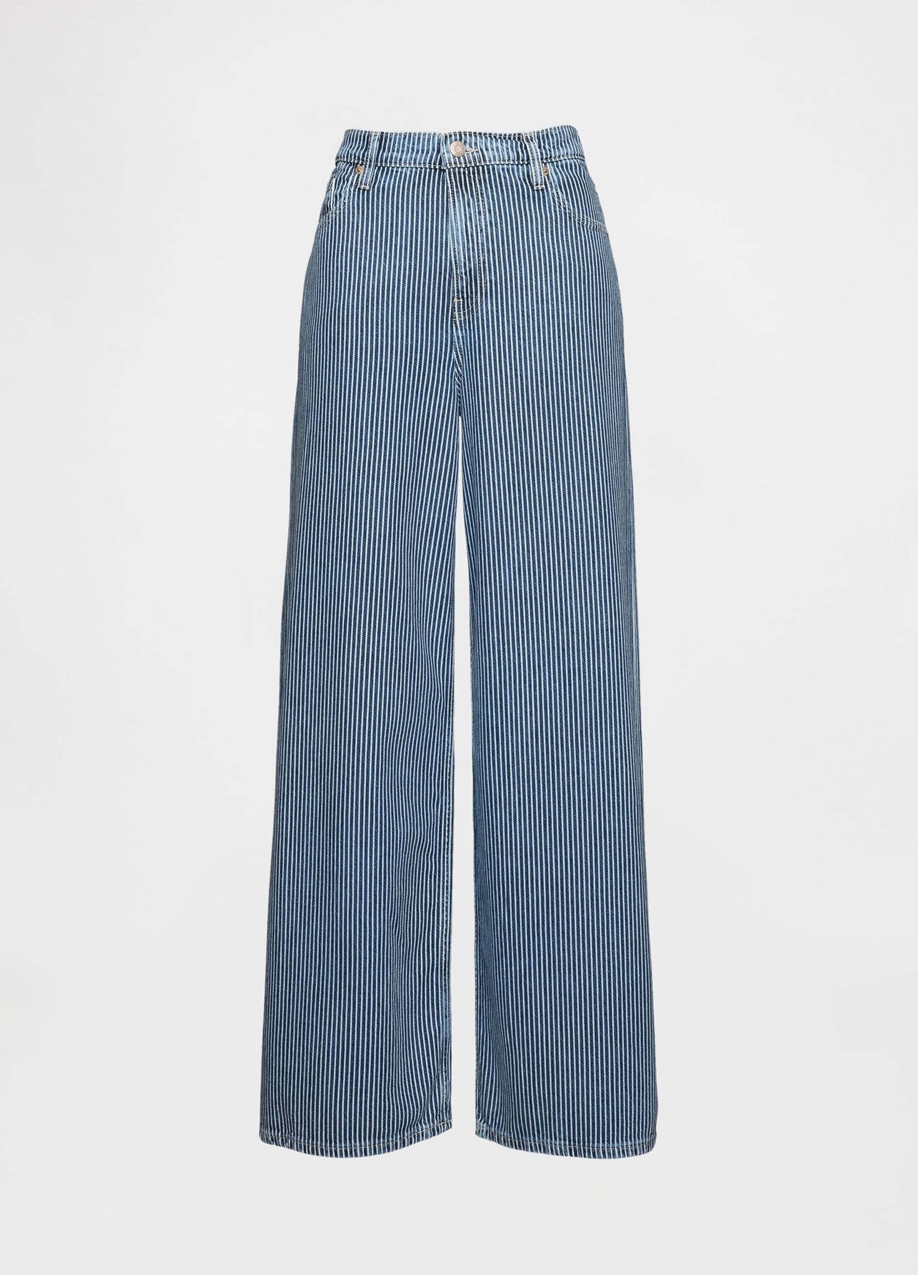 Jeans a righe bianche e blu Gap in misto cotone e Lyocell_4