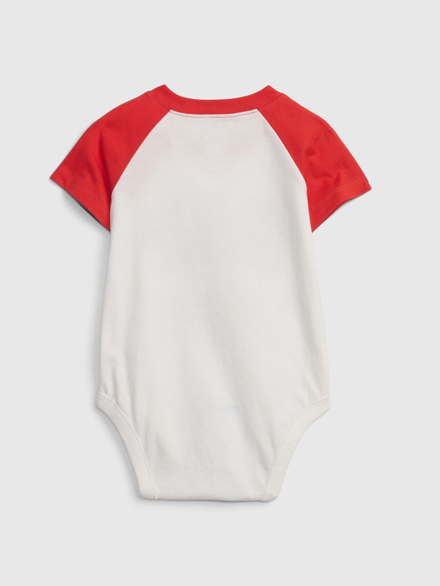 Organic cotton bodysuit with logo print Newborn Boy_1