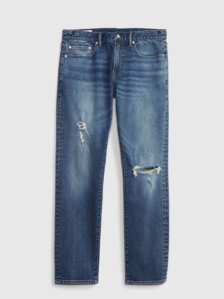 Jeans slim fit con abrasioni Uomo_3