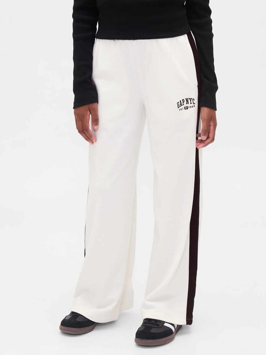 Pantaloni bianchi per bambina in cotone Bambina_1