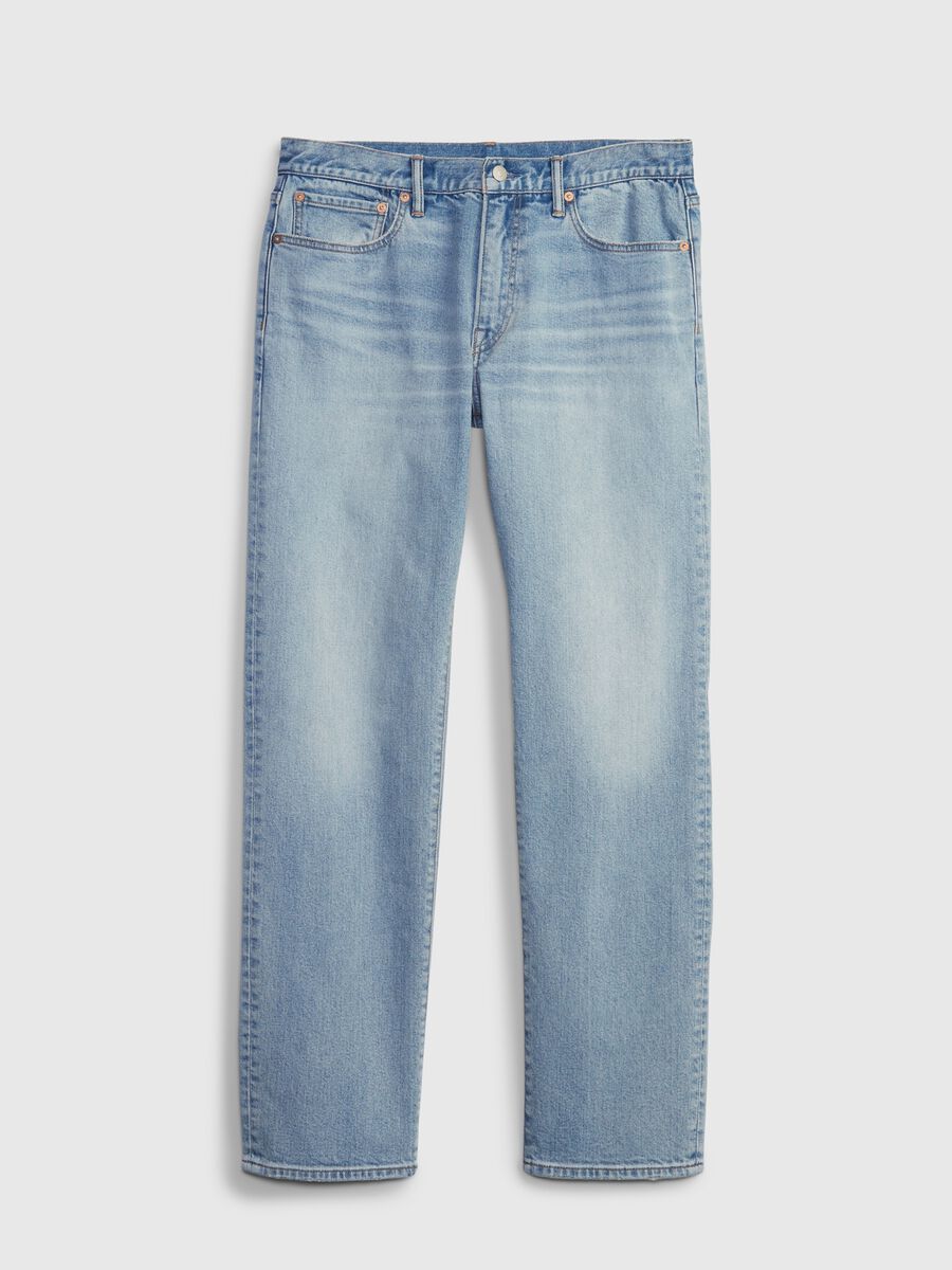 Jeans straight fit con scoloriture Uomo_3