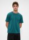 T-shirt verde a maniche corte in cotone_0
