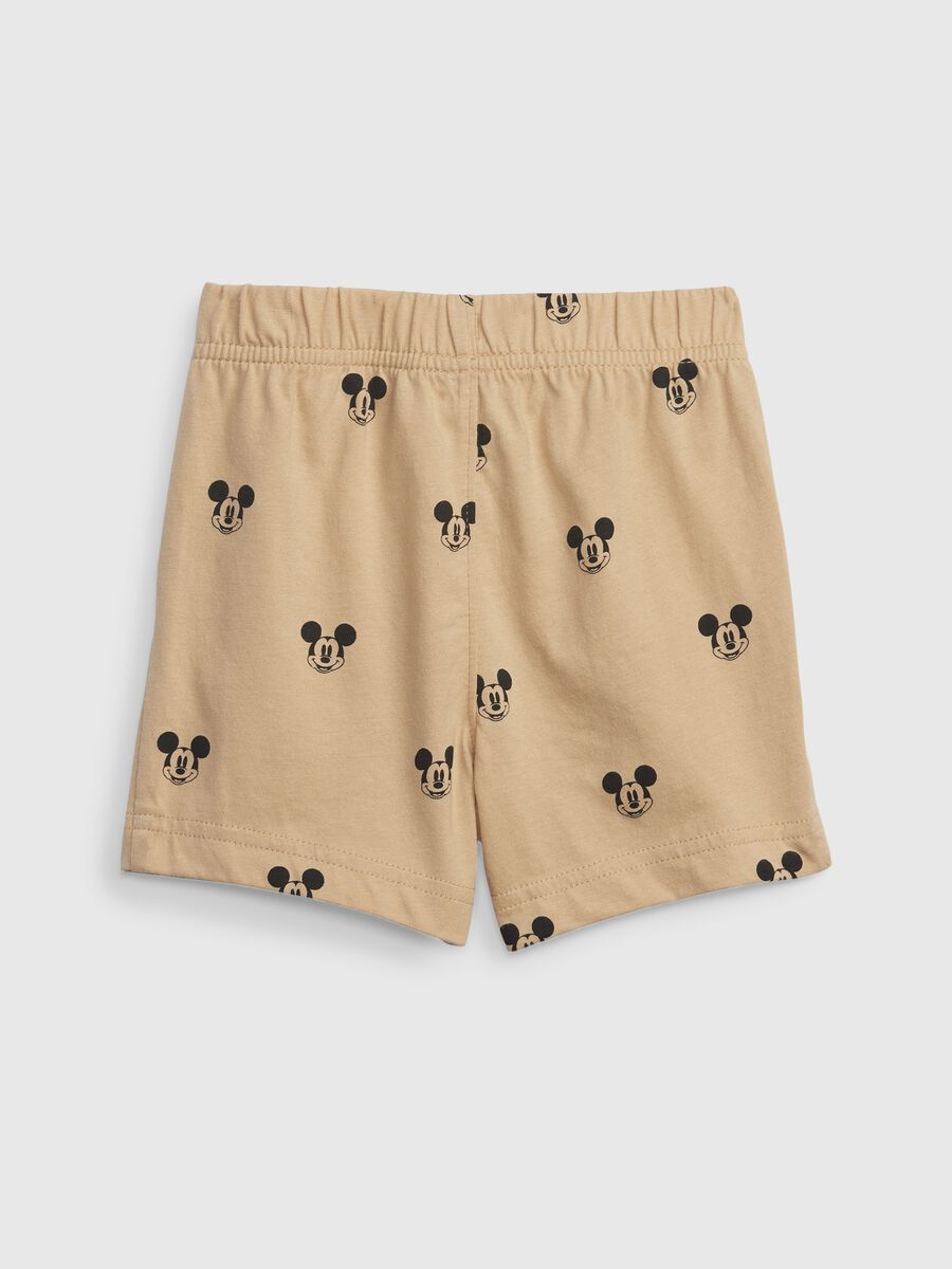 Cotton shorts with Disney Mickey Mouse print Newborn Boy_1