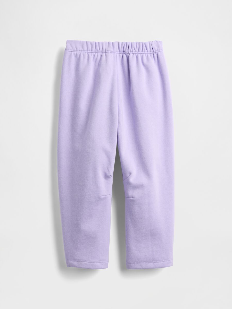 Pantaloni viola in puro cotone Bimba_1