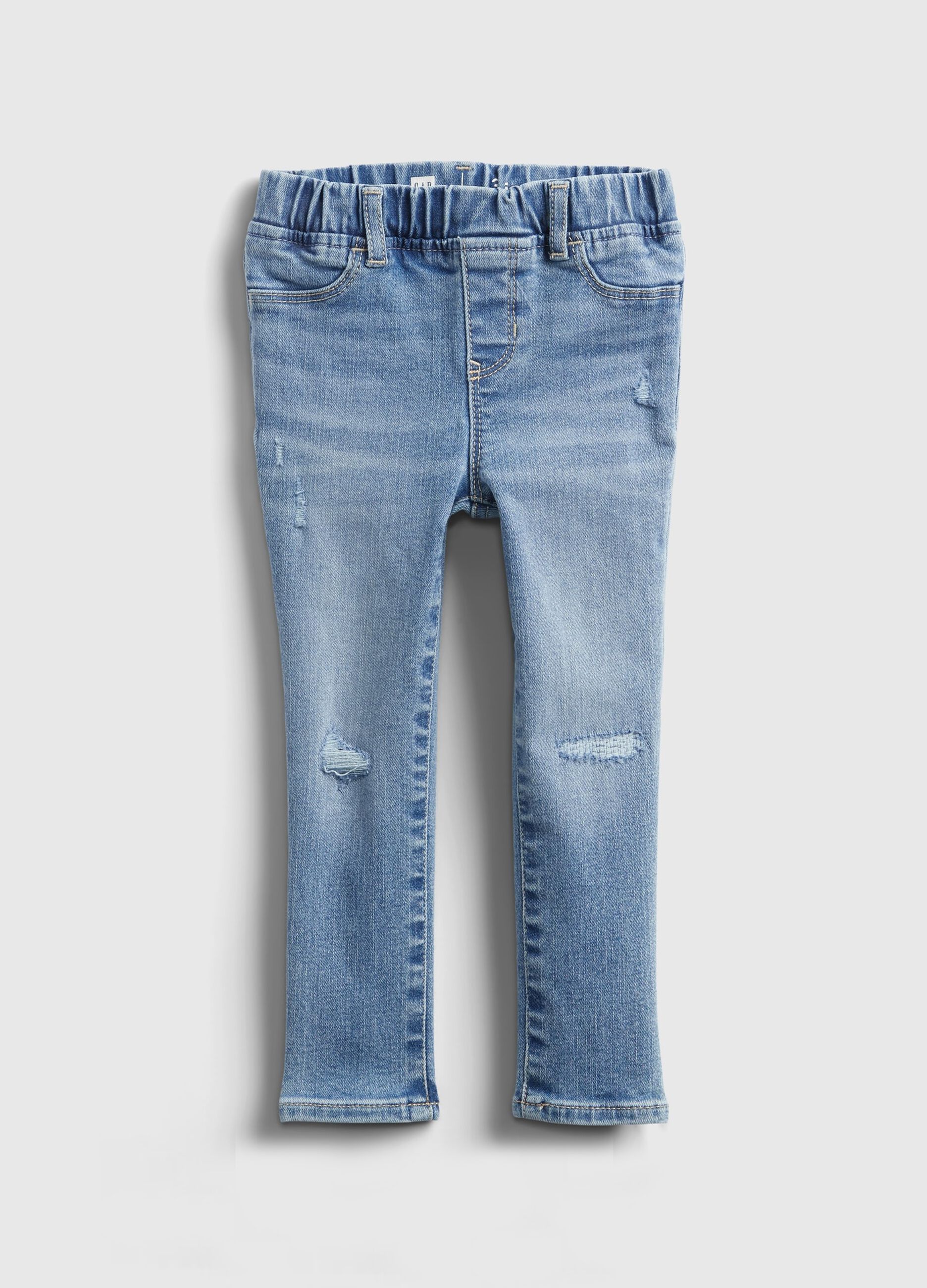 Jeggings with abrasions