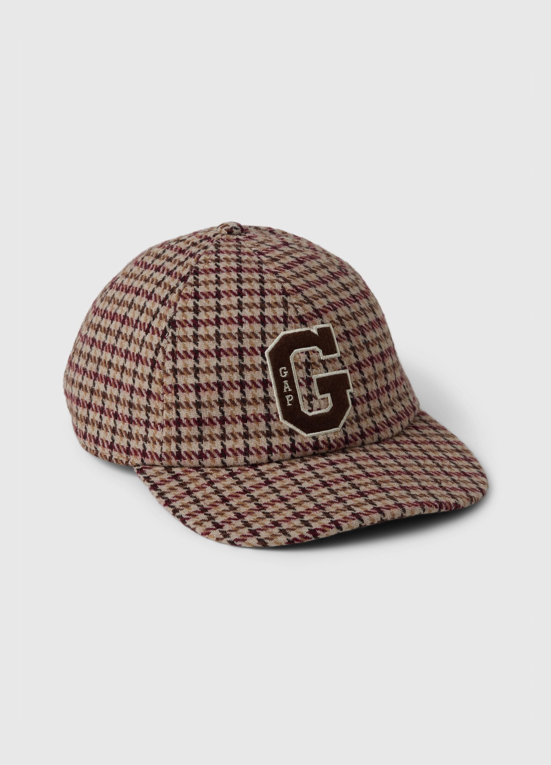 Cappello da baseball in tweed ricamo logo