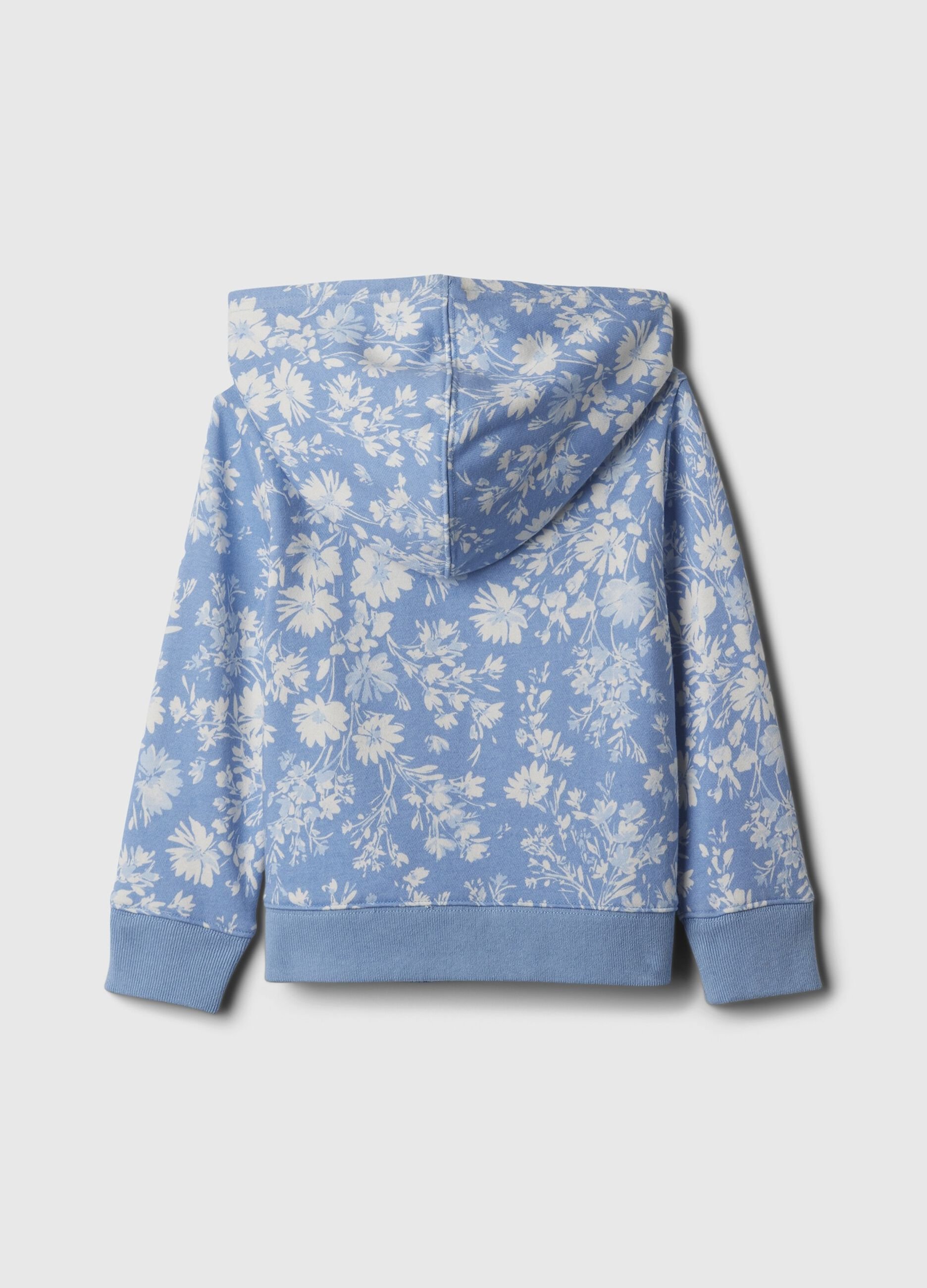 Full-zip in fantasia floreale con ricamo logo_1