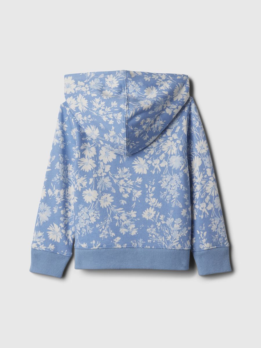 Full-zip in fantasia floreale con ricamo logo Bimba_1