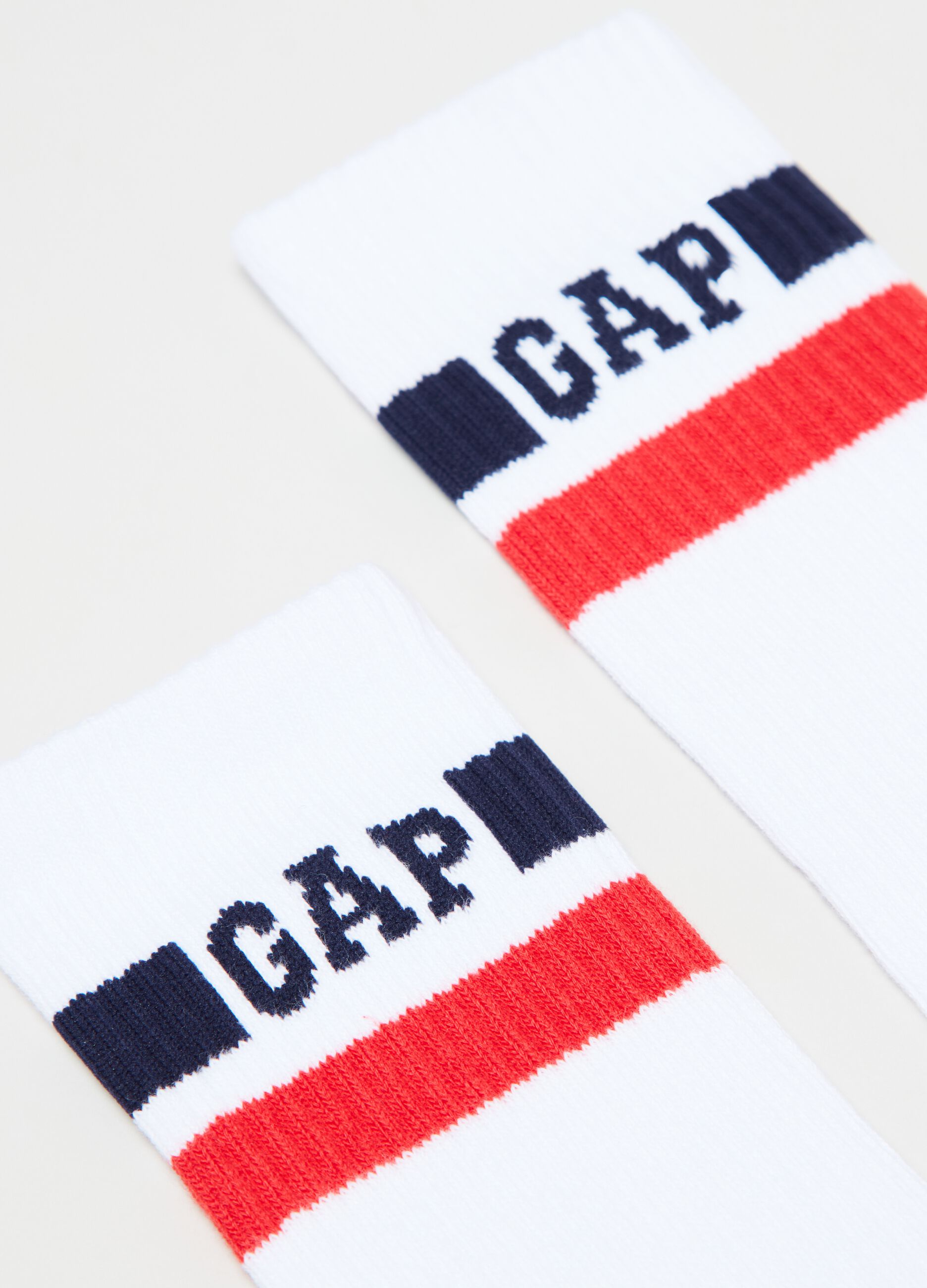 Ribbed socks with logo