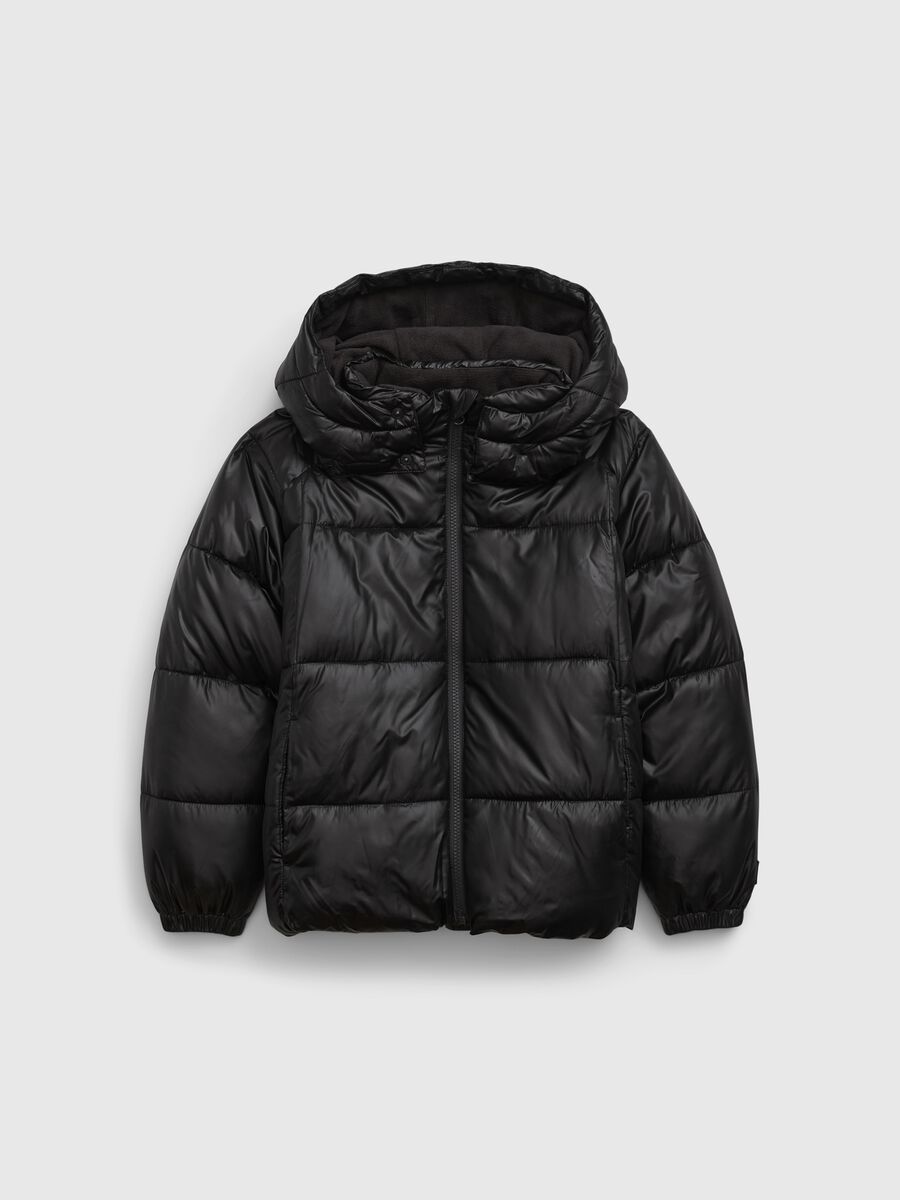Quilted down jacket with detachable hood Boy_2