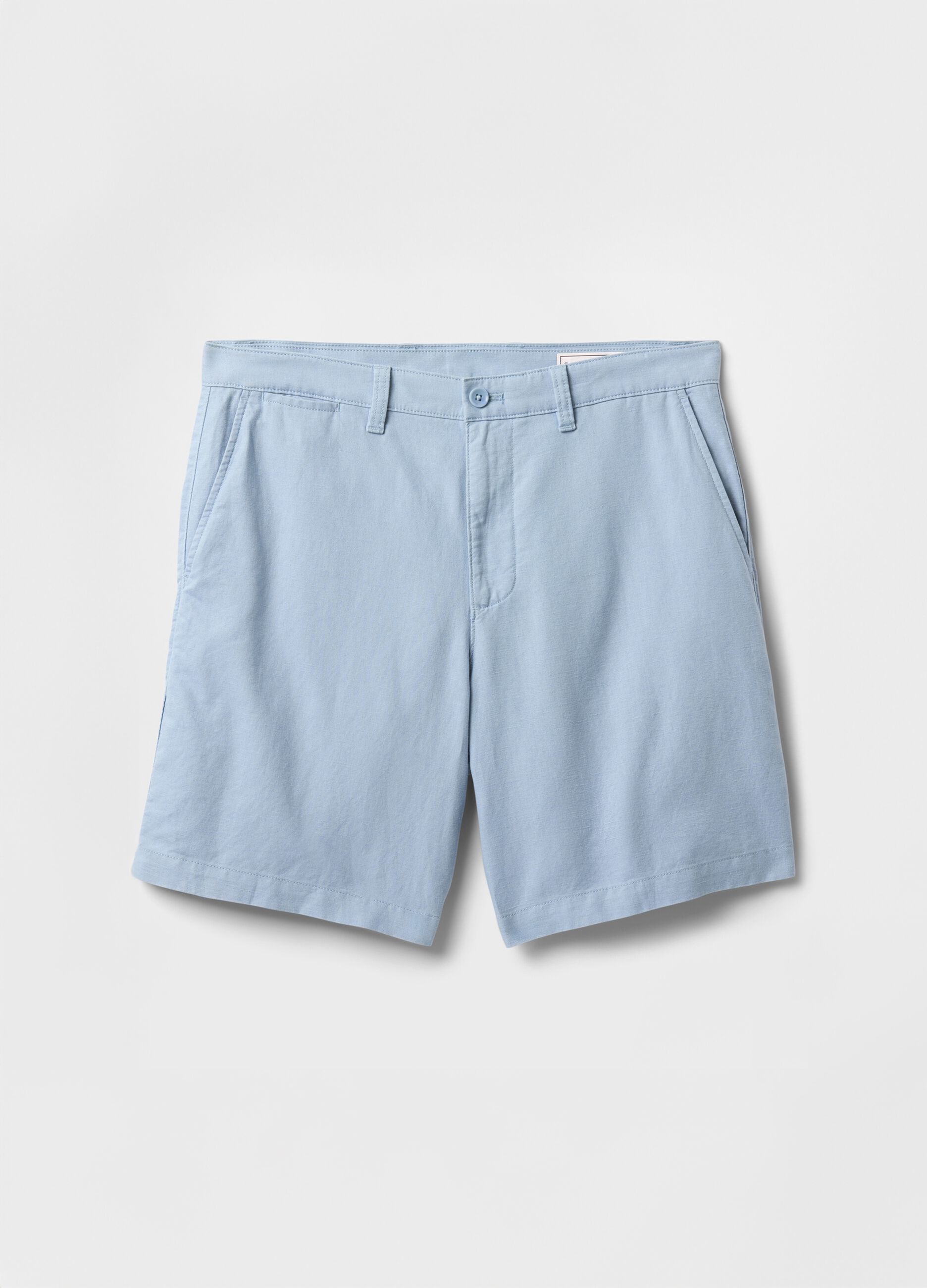 Shorts azzurri in lino e cotone Gap