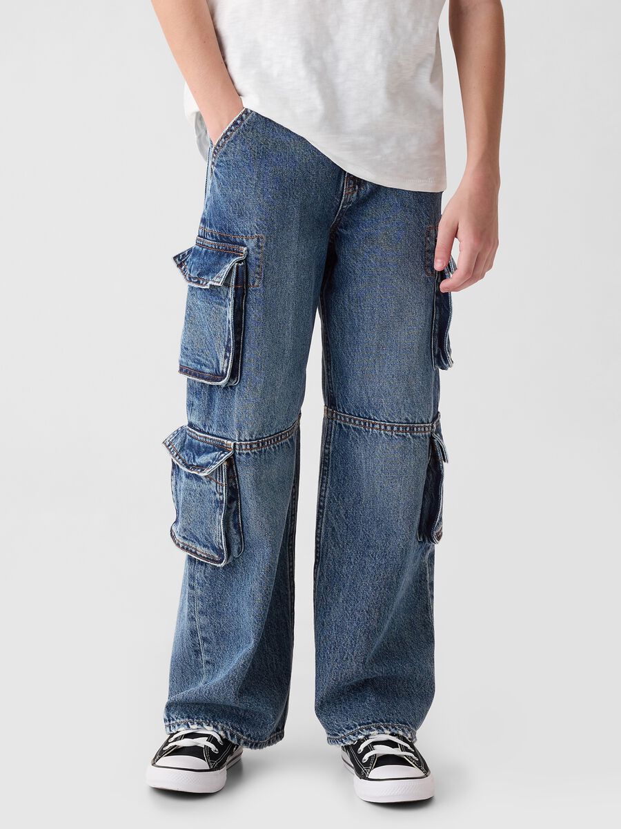 Jeans baggy fit modello tasconato Bambino_1