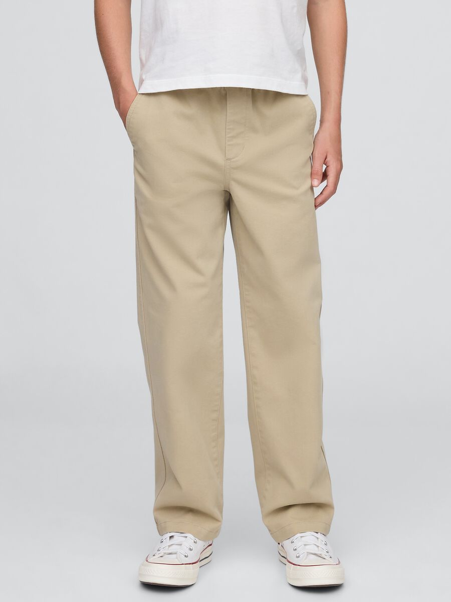 Pantaloni beige regular elasticizzati Bambino_1