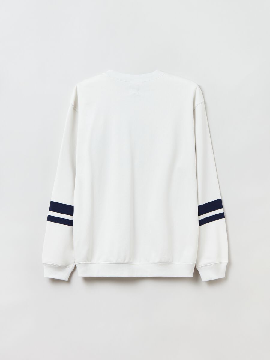 Sweatshirt with logo embroidery and contrasting bands Man_3