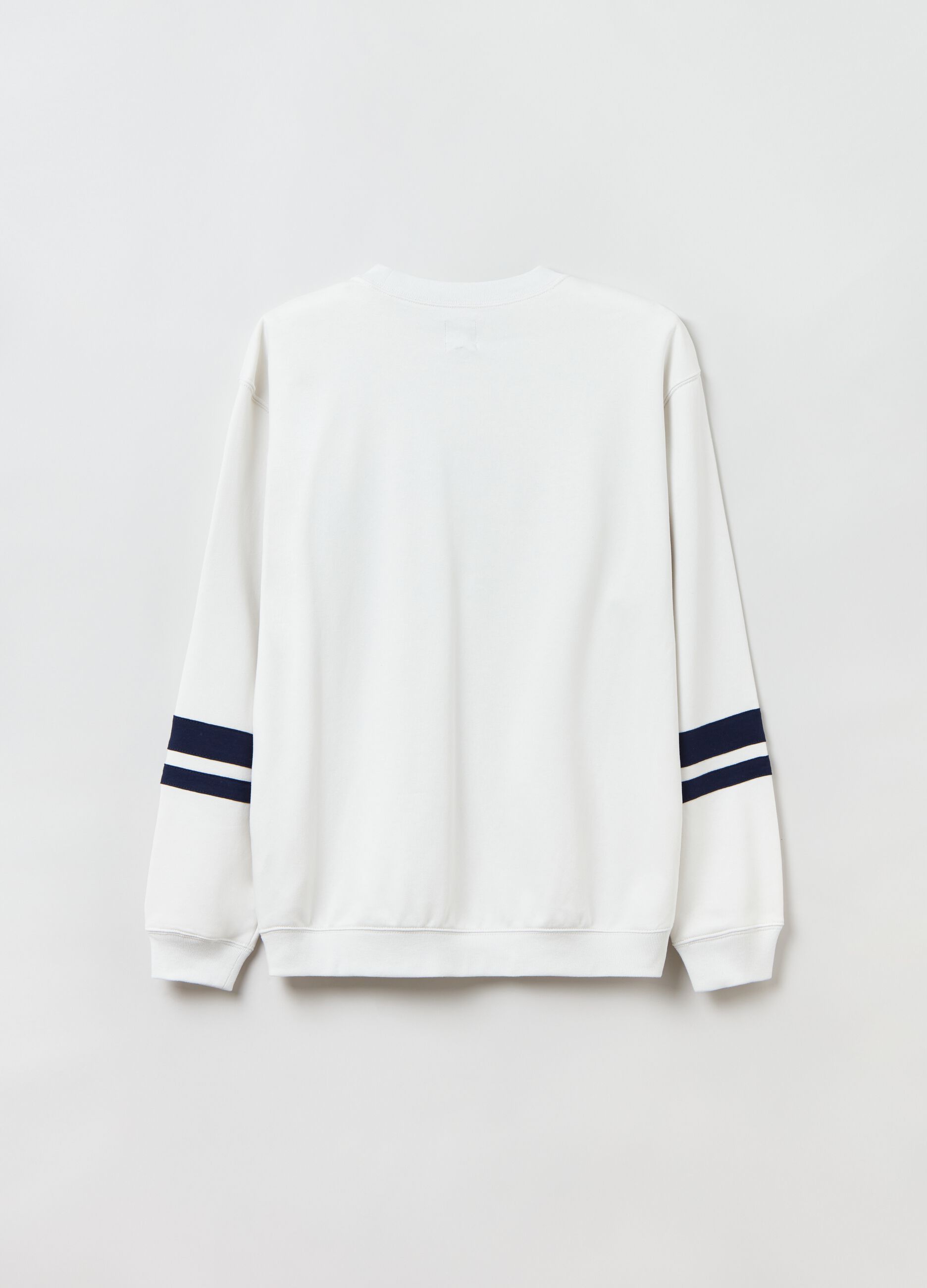 Sweatshirt with logo embroidery and contrasting bands_3