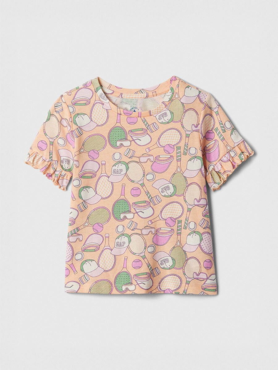 T-shirt bambina rosa con stampa sportiva Bimba_0