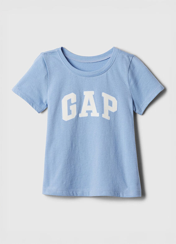 Maglietta azzurra con logo Gap