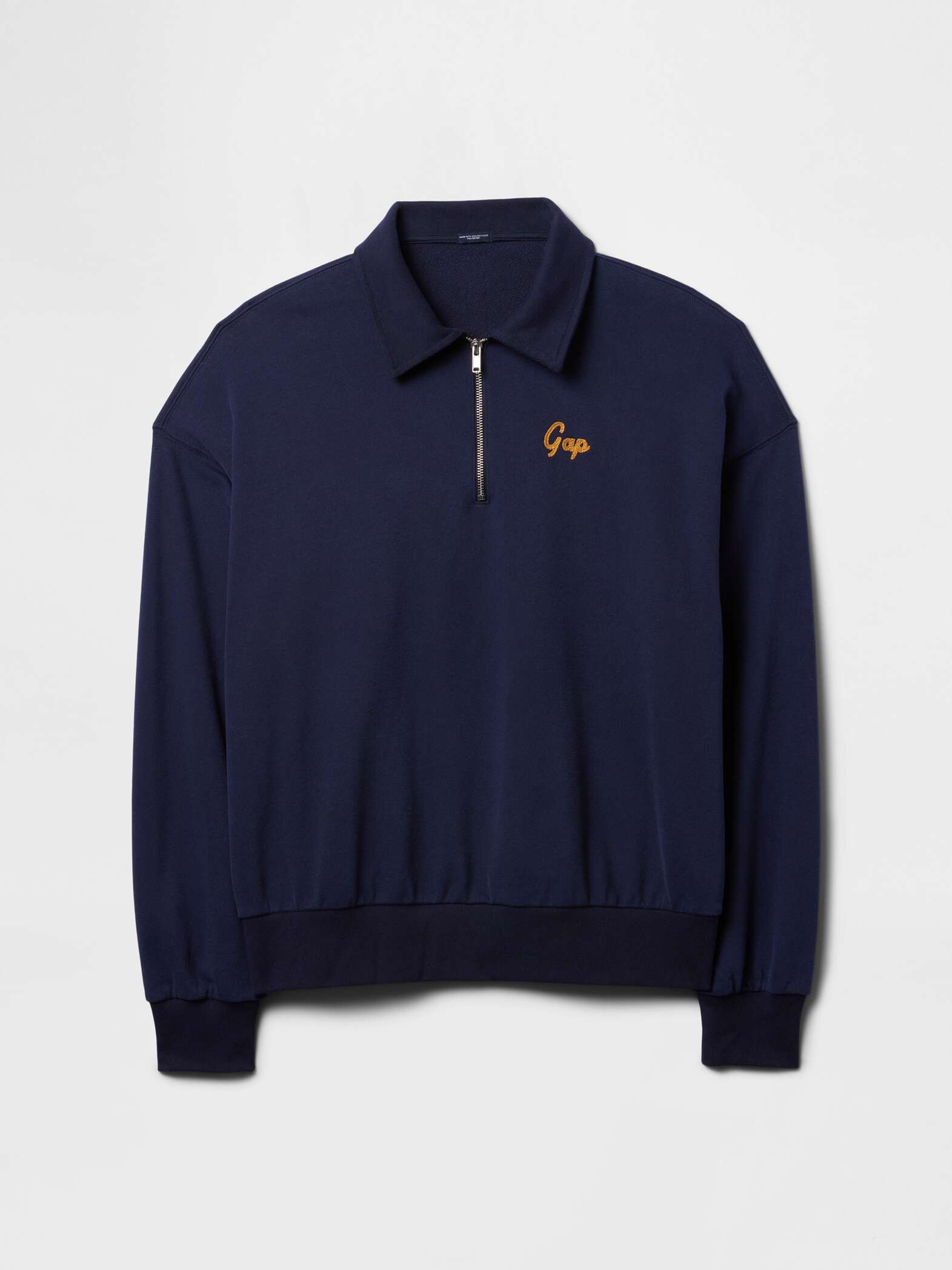 Felpa blu con zip a mezza lunghezza Gap_3