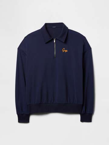Felpa blu con zip a mezza lunghezza Gap_3