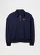 Felpa blu con zip a mezza lunghezza Gap_3