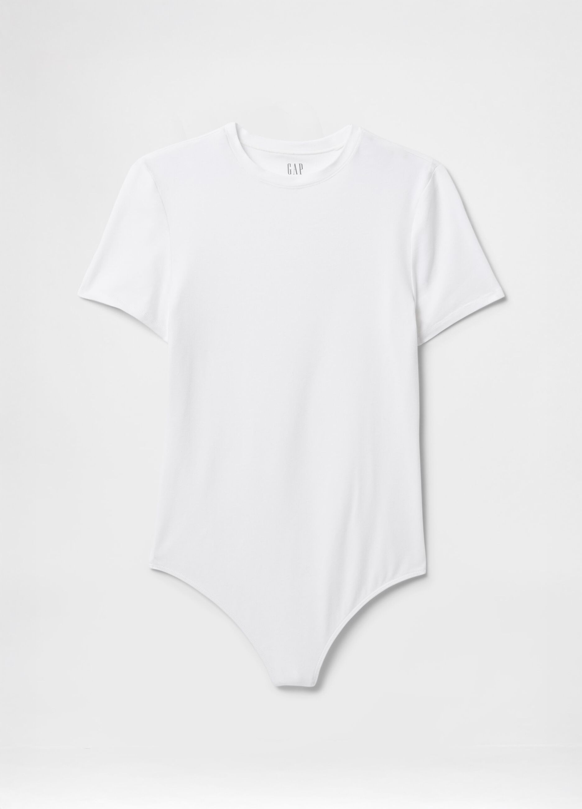 White stretch cotton bodysuit