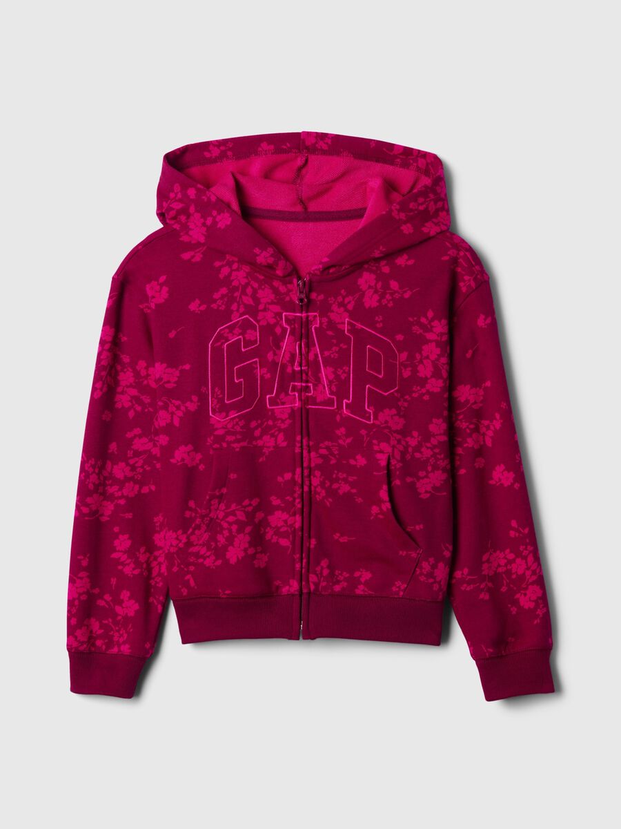 Full-zip con cappuccio e ricamo logo Bambina_4