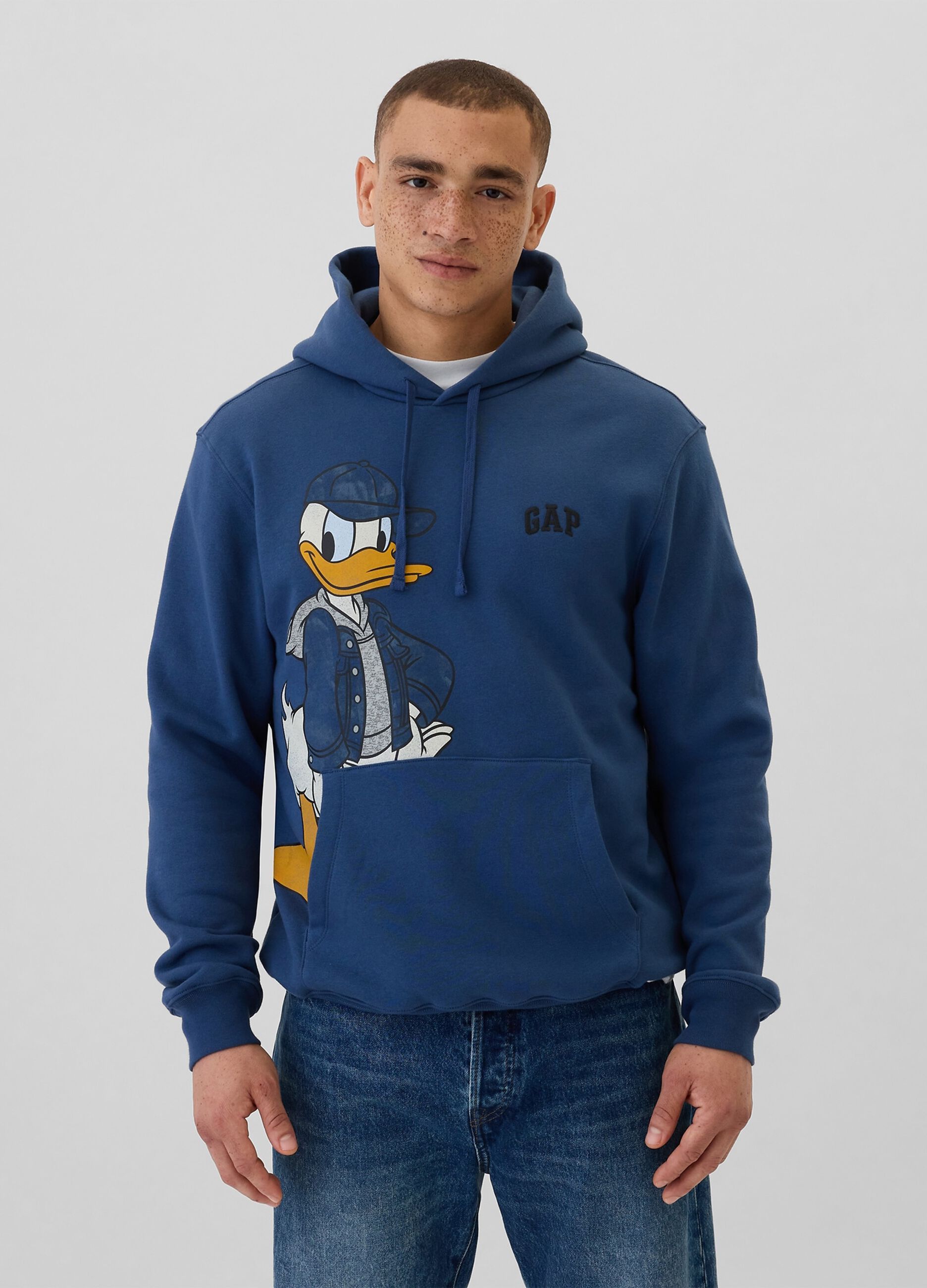 Felpa con cappuccio stampa Donald Duck