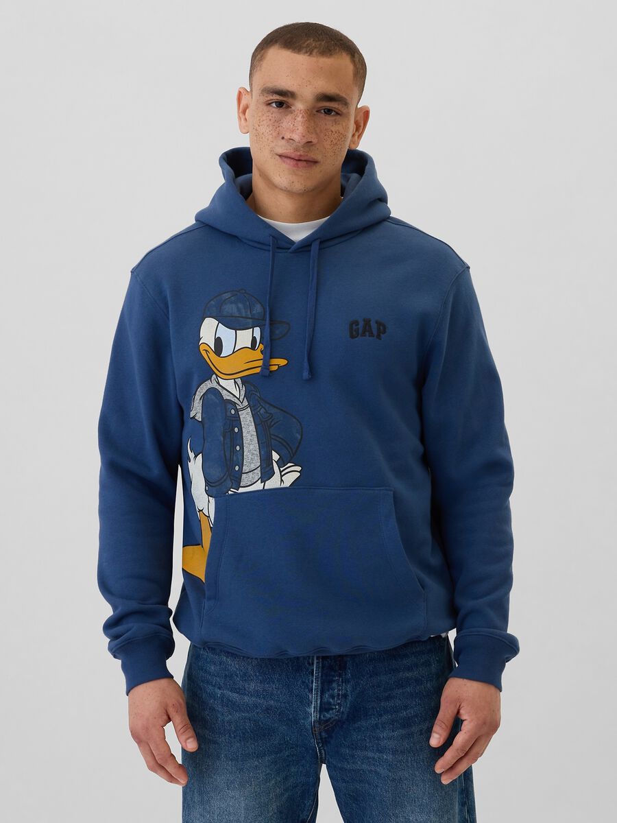 Felpa con cappuccio stampa Donald Duck Uomo_0