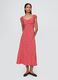 Sleeveless dress with floral pattern_0