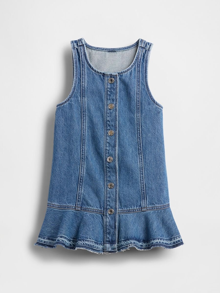 Abito denim in cotone con bottoni Bimba_1