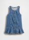 Abito denim in cotone con bottoni_1