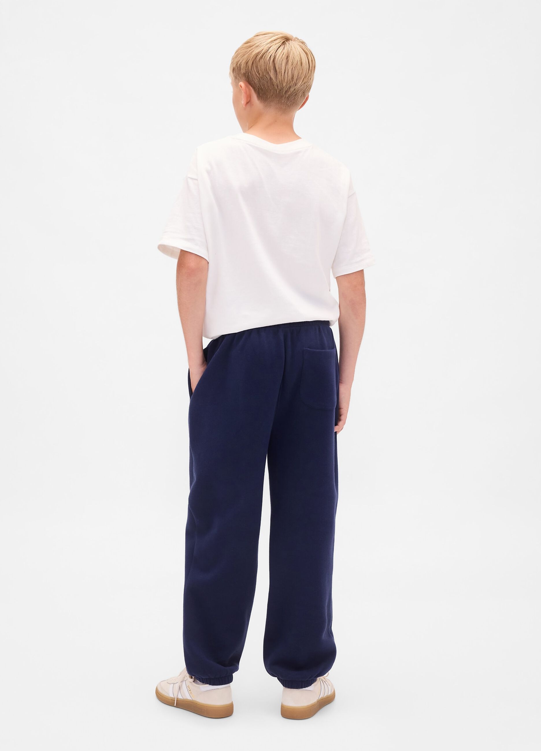 Pantaloni blu per bambino in cotone