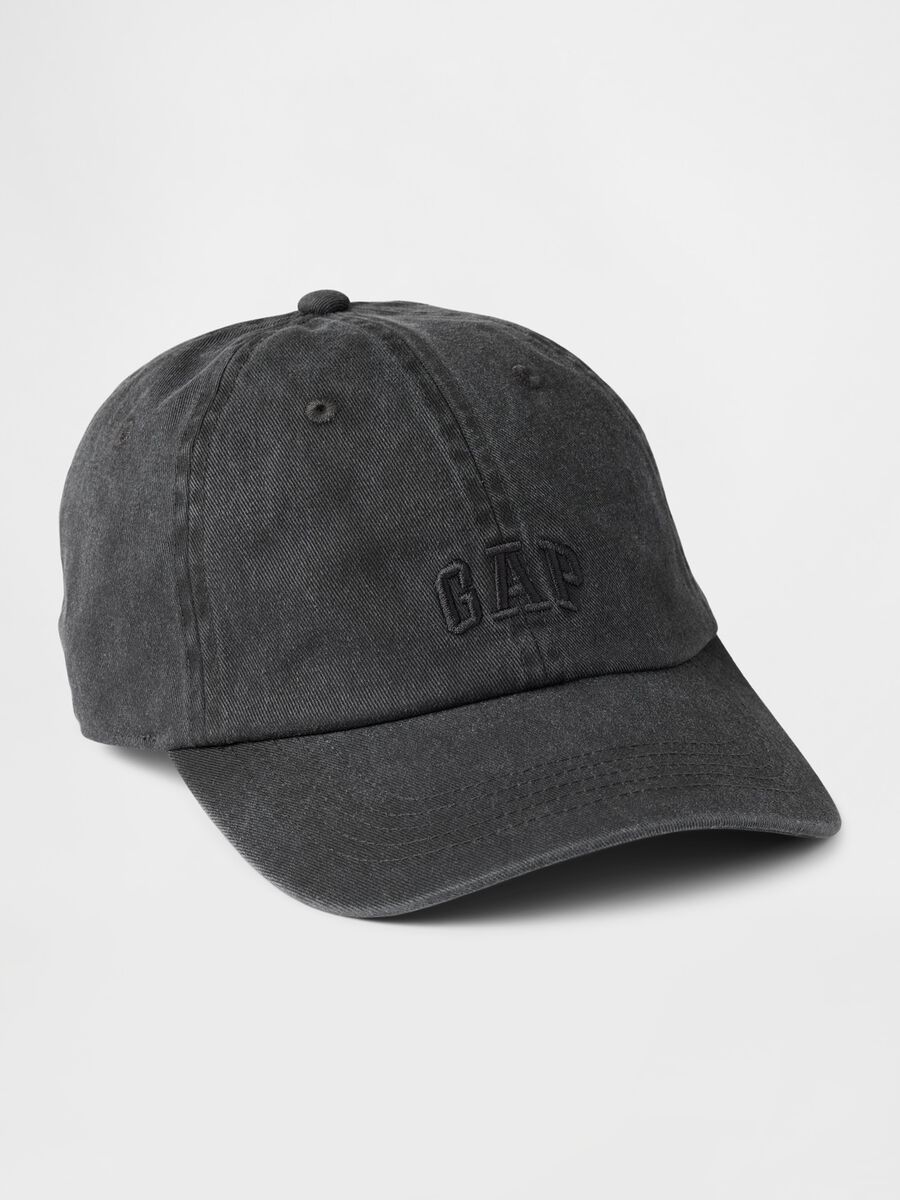 Cappello da baseball nero in cotone Donna_0