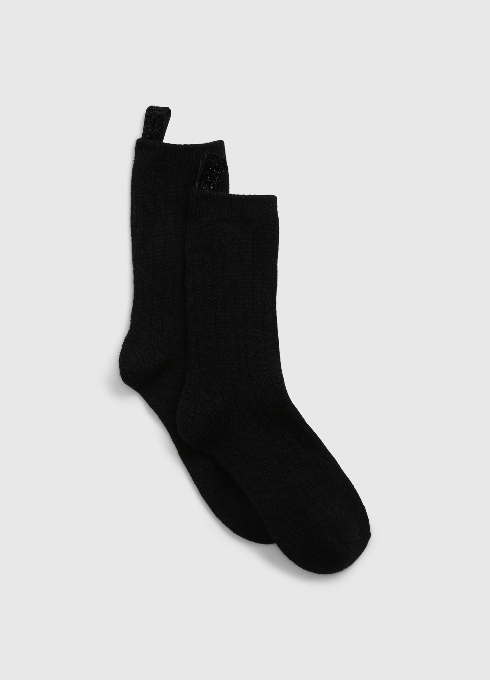 Short socks with glitter tab