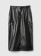 Glossy-effect midi cargo skirt_3