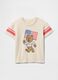Beige short sleeve t-shirt with bear print GAP Kids_0