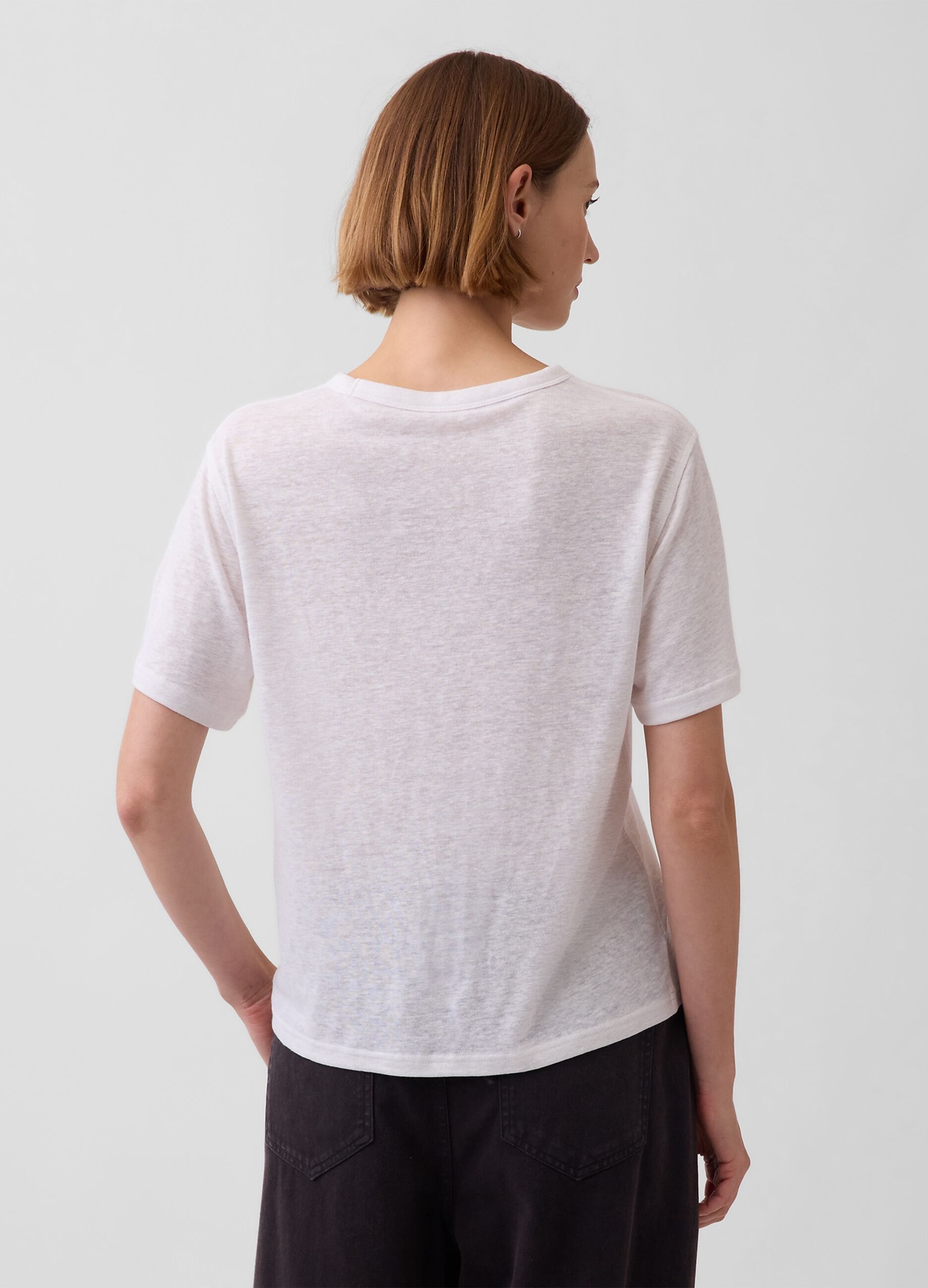 T-shirt in misto lino