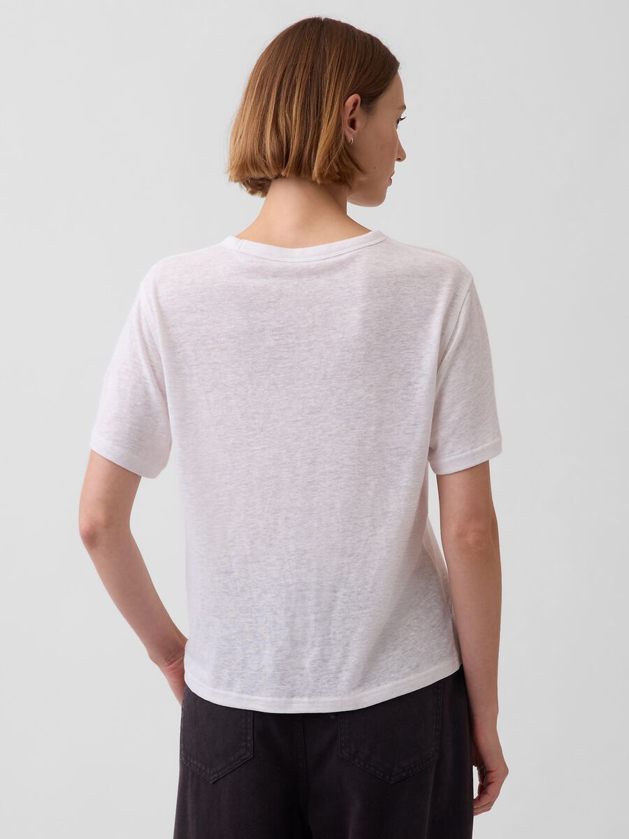 T-shirt in misto lino Donna_1