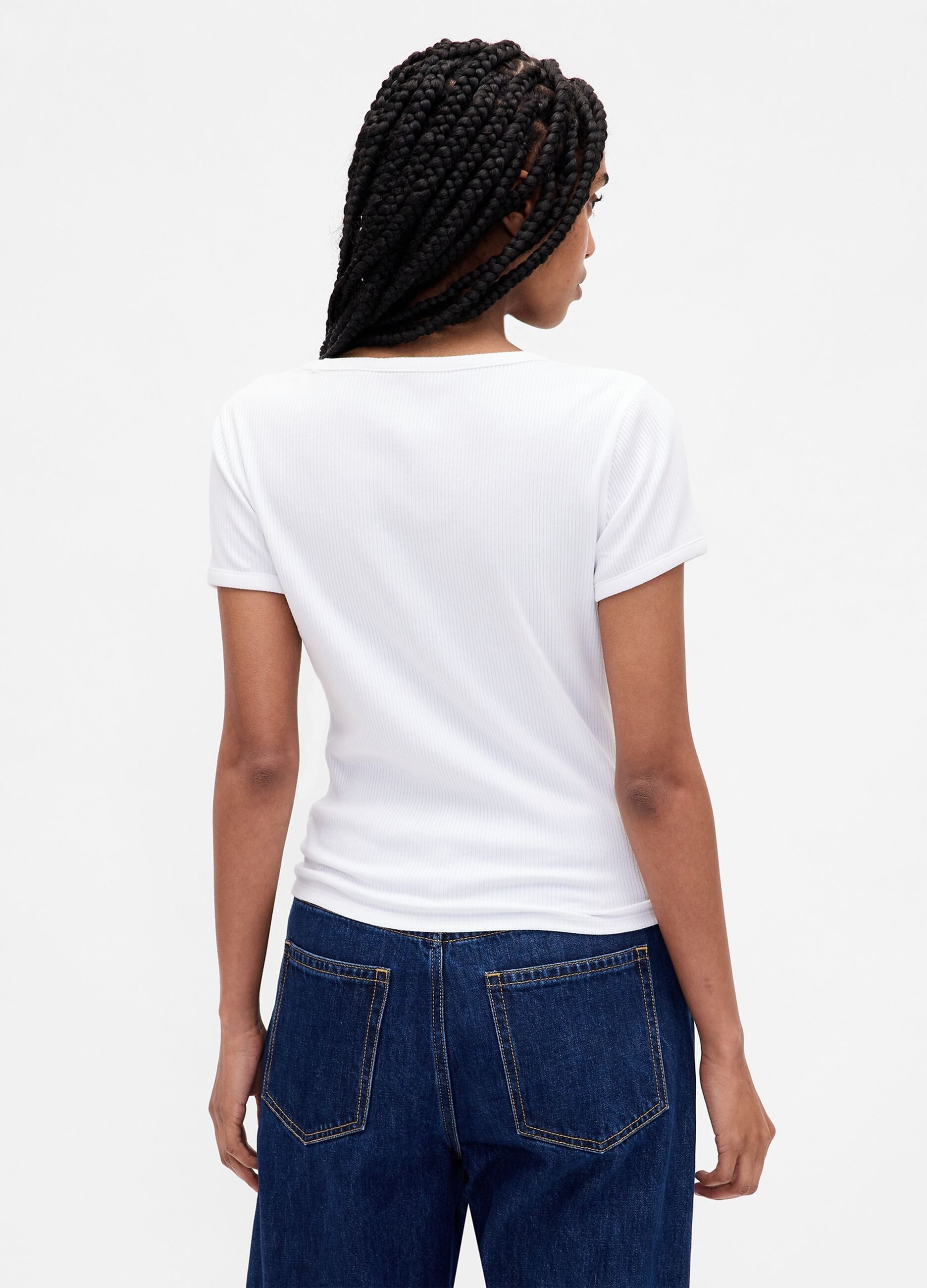 T-shirt bianca elasticizzata_2