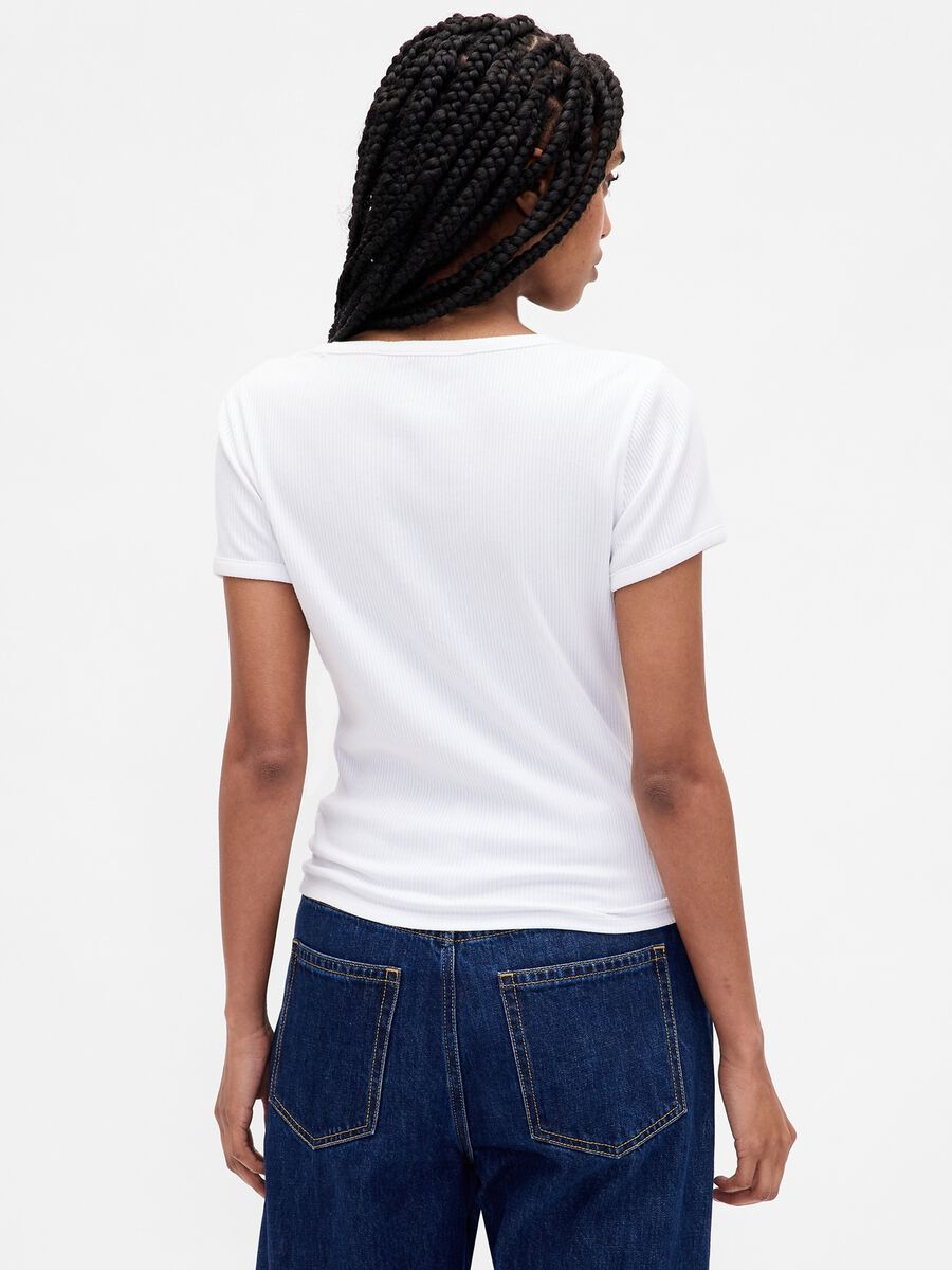 Stretch White T-shirt Woman_2