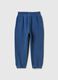 Blue trousers in cotton-polyester blend_1