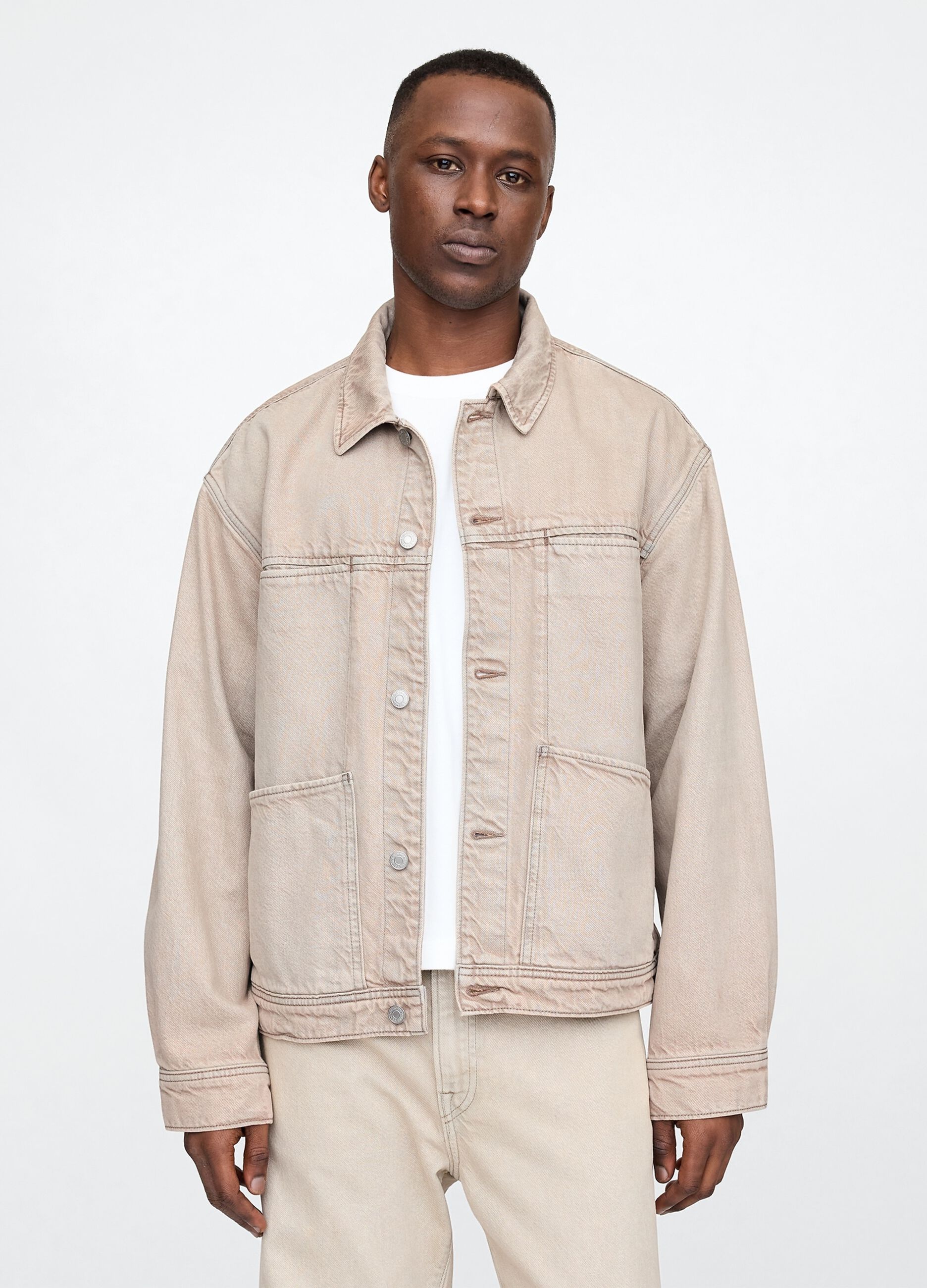 Giacca denim beige Gap