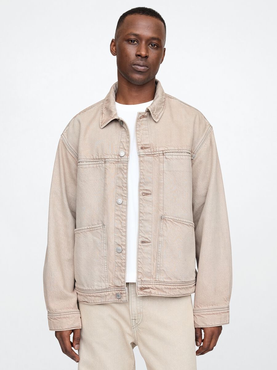 Giacca denim beige Gap Uomo_0