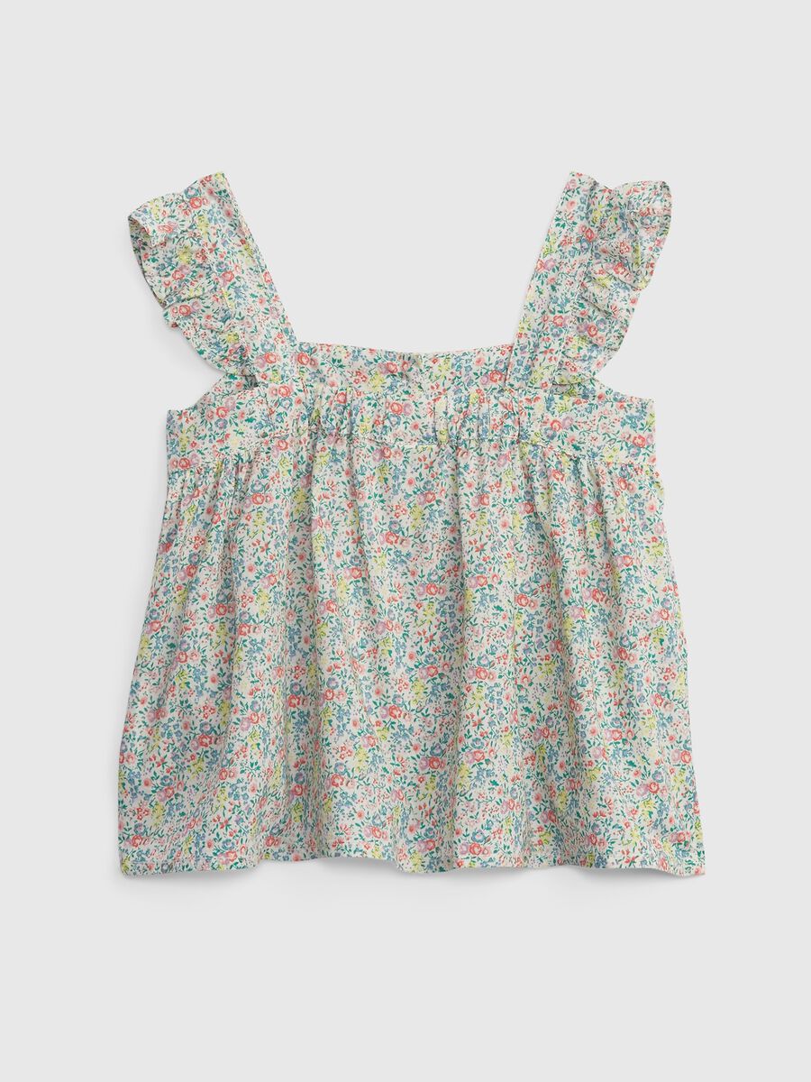 Cotton tank top with ditsy print Toddler Girl_1