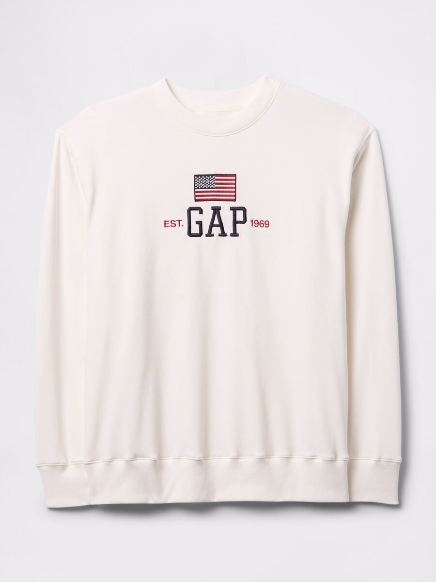 White GAP Sweatshirt with Logo Woman_4