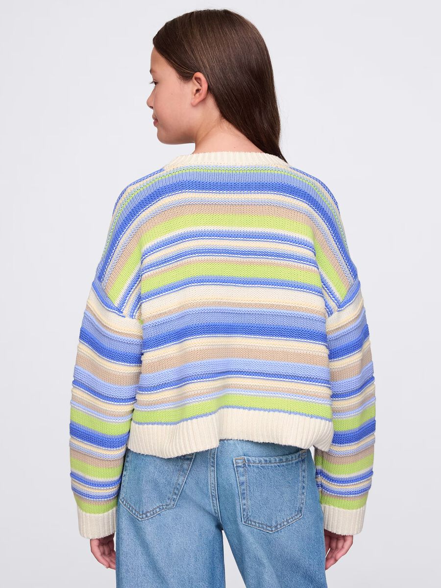 Cotton Girl's Striped Jumper Girl_2